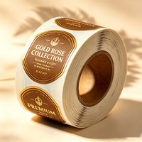Autocollants en vinyle respirants, résistants à la chaleur, imperméables, avec logo personnalisé en feuille d'or, code-barres, adhésifs pour cosmétiques et parfums
