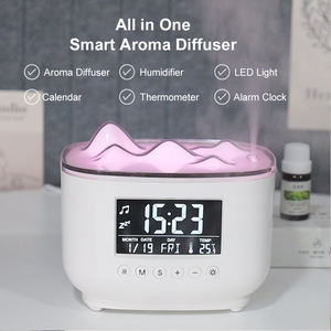 Humidificador de aire ultrasónico <span class=keywords><strong>con</strong></span> luz colorida eléctrica para el hogar, difusor de aroma de aceite esencial <span class=keywords><strong>con</strong></span> pantalla Digital y reloj <span class=keywords><strong>despertador</strong></span> - Product Image 5