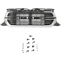 Front Original Grille for 2019-2024 Dodge Ram 1500 Full Chrome+Glossy Black Grille