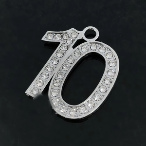 0 untuk <span class=keywords><strong>10</strong></span> nomor jimat liontin untuk wanita hadiah DIY perhiasan Sorority gelang kalung - Product Image 3