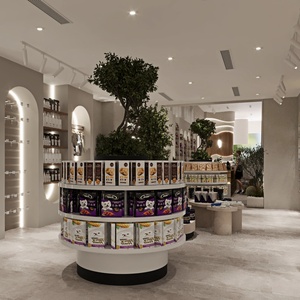 Luxury Pet Grooming Store Interior Design Custom Pet Display Cabinet Retail Shopfitting Fixtures - Product Image 1