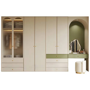 French Cream-Style <strong>Combi</strong> <strong>Wardrobe</strong> New Bestseller Modular Storage Set Ideal for Home Bedroom Furniture &amp; Daily Organization - Product Image 4