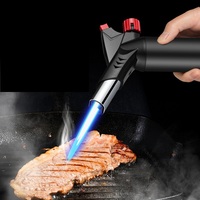 Briquet torche butane jet flamme coupe-vent briquet butane en forme de pistolet Bbq briquet torche flamme meilleur vente