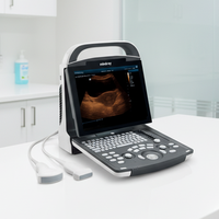 Ecógrafo Portátil Mindray DP10 Veterinario en Blanco y Negro, Sistema de Diagnóstico por Imágenes con una Sonda Microconvexa para Clínica Veterinaria y Hospital