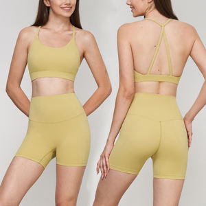 WX1411 <span class=keywords><strong>Nuls</strong></span> Femmes Sexy Haut de yoga à fines bretelles, vêtements de sport personnalisés, soutien-gorge de sport sans dos, crop top - Product Image 2