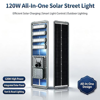 Venta al por Mayor de Farolas Solares LED Monocristalinas de 120W con Batería de Litio para Uso Comercial