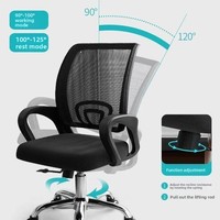Chaise pivotante économique avec design ergonomique réglable, chaise de bureau adaptée aux postes de travail informatiques