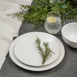 Ensemble de vaisselle de luxe en mélamine pour 4 personnes empilable et facile à ranger Design moderne sans BPA - Product Image 5