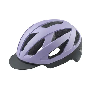 Capacete ultraleve personalizado para bicicleta e equitação, capacete com luzes LED recarregável para MTB e bicicleta de estrada, capacete urbano com viseira