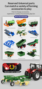 Ensemble de Jeu Animaux de la Ferme 6 Canaux 2.4G 1:24 Modèle de Tracteur Planteur Agricole Jouet RC 2026 - Product Image 3