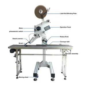 SHENG LONG SL-150 automatische flache Oberfläche Etikett ier maschine für alle Etiketten können Datum und Chargen nummer auf Etikett drucken