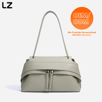 Sac à bandoulière en cuir de vachette LZ avec logo personnalisé, sac à main pour femme, sac fourre-tout en cuir véritable avec sangle réglable