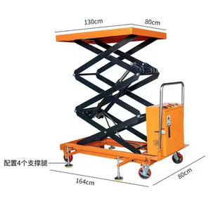 <span class=keywords><strong>Table</strong></span> élévatrice à ciseaux semi-électrique pour maison et restaurant état neuf avec pompe à moteur hydraulique dessus en acier pour tables élévatrices - Product Image 1