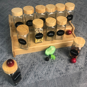 Wholesale Bamboo Seasoning Rack Tiered Glass Jar Organizer Spice Bottle Storage Display <strong>Kitchen</strong> Organization <strong>Helper</strong> - Product Image 6