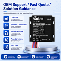 Contrôleur solaire MPPT Boost 1260 12V 60W 10A fiable Sukite pour éclairage public à énergie solaire avec capteur pour projet d'éclairage de rue