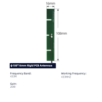 Antenne PCB 433 MHz, antenne PCB à ligne F inversée / ligne en méandre pour capteur IoT / maison intelligente / télécommande sans fil
