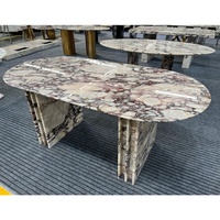 Table ronde de salle à manger pour alto en marbre Calacatta personnalisée en pierre Nanwei