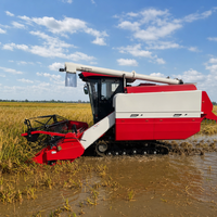 Moissonneuse-batteuse Wishope sans cabine personnalisable avec volant, pour récolte de céréales en champ, moissonneuse-batteuse à riz à alimentation complète