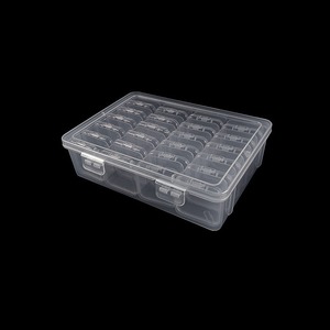 Jewelry Organizer <b>Box</b> With 24 Compartments Transparent Storage Case For <b>Earrings</b> Bracelets Beads Desktop Flip Top Container - Product Image 3