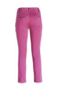Careful Selection Designer Dondup Pink Cotton <b>Pants</b> With Pockets Metallic Logo Embroidered on the Back - Product Image 2