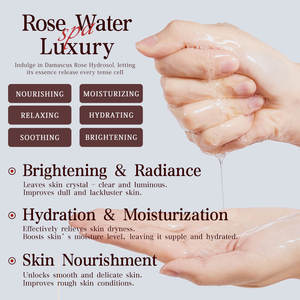 Doğal Anti-Aging gül su % yüz toniği saf doğal fas Rosewater hidrosol yüz spreyi - Product Image 3