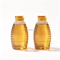 Bouteille de miel à presser de 500 g avec bouchon à clapet en PP, valve en silicone, bouteille de miel à presser anti-fuite