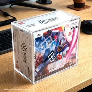 Caja de Exhibición Acrílica con Protección UV del 99% para Cartas Coleccionables Gundam, Caja de Almacenamiento Magnética para Paquetes de Cartas Coleccionables - Product Image 1