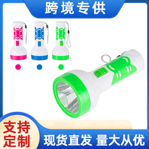 Outdoor <b>Flashlight</b> <b>Led</b> White Light Plastic Body Aa Battery Powered Handheld Emergency Lamp - Product Image 5