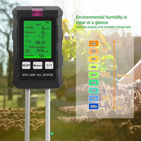 Analizador de Suelo Portátil de Bajo Precio, 6 en 1, para Medir la Temperatura y Humedad del Suelo, para Invernaderos, Jardines y Agricultura