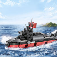 Wange 3519 Navy Type 094 Sous-marin Nucléaire Stratégique Modèle MOC Jouet Éducatif en Blocs de Construction en Plastique pour Enfants Vente en Gros