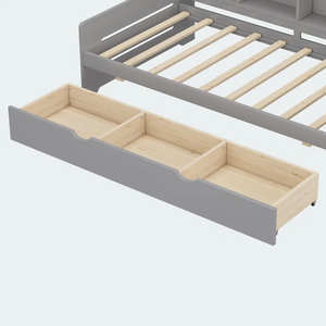 Khách nền tảng giường với kệ lưu trữ rắn gỗ thông sofa giường với ngăn kéo lớn - Product Image 2