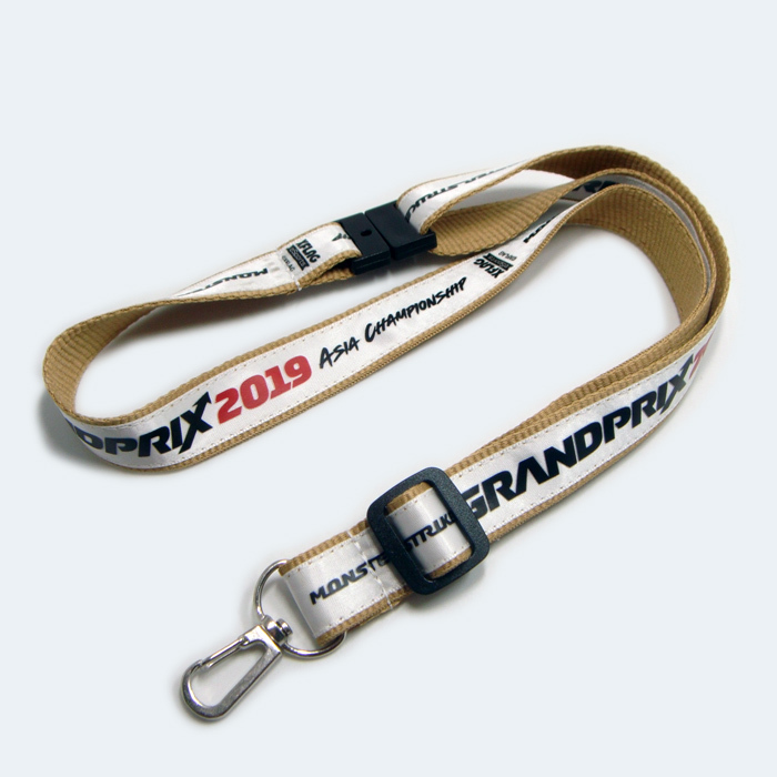 Wholesale Factory Customize Printing Logo Polyester Lanyard Breakaway ID Card Holder Neck Lanyard with Adjust Buckle Image 2