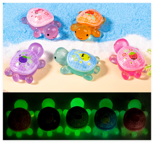 En gros, figurines miniatures lumineuses en résine, thème animaux marins, <span class=keywords><strong>tortue</strong></span> DIY, qui brillent dans le noir, pour sachets surprises, jouet pour enfants - Product Image 2