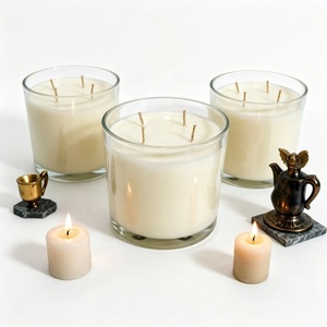 LANJ <span class=keywords><strong>Bougie</strong></span> en verre de 1500g, extra large, avec 4 mèches, faite à la main, bougies de luxe durables, vente en gros, décoration de Noël, aromathérapie - Product Image 3