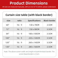 Écran de projection double face 160 °   Écran de cinéma pliable souple 16:9 4K HD à large angle de vue pour home cinéma