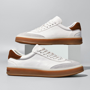 Zapatillas Retro de Lujo Ligero, de Cuero Genuino, Bajas, Estilo Alemán, Modernas, Sencillas, con Suela Plana Blanca Compuesta, para Todas las Estaciones - Product Image 2