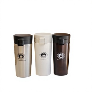 <b>Large</b> Caliber Flip Top Stainless Steel Vacuum Cup, Portable Outdoor Water Cup, Creative Gift Coffee <b>Mug</b> for Men Women - Product Image 1