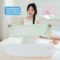 Oreiller long ergonomique en soie glacée rafraîchissante et respirante, motif dessin animé, doux, pour dormeurs latéraux et maternité, idéal pour l'été