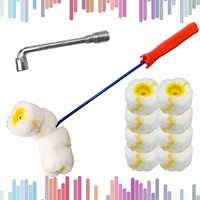 Rouleau à peinture pour tuyaux |   Kit de rouleaux pour tuyaux à cadre courbé pour tuyaux, poteaux, rampes, tubes et surfaces courbes de 2 à 5 pouces, avec axe central remplaçable