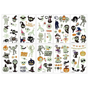 Tatuajes Temporales de Papel con Forma de Estrella Luminosa para Niños, Resistentes al Agua, Multicolores, para Halloween - Product Image 2