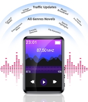 Lecteur MP3 Mini Clip D01 avec son sans perte, 32 Go, radio, pour écran de 2 à 4 pouces, autonomie de plus de 20 heures, en alliage d'aluminium