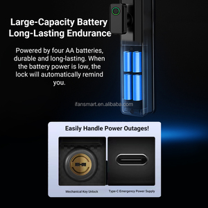 กุญแจล็อคประตูอัจฉริยะอลูมิเนียมกันน้ำระดับ IP67, ระบบล็อคดิจิตอล Tuya Wi-Fi รองรับการตรวจสอบสองชั้นสำหรับประตูบานเลื่อนกระจกแบบ KFC - Product Image 4