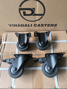 Rueda Giratoria de Poliuretano y Placa Superior con Freno de Acero Inoxidable Resistente a la Corrosión de 3, 4 y 5 Pulgadas a Precio Económico - Product Image 2