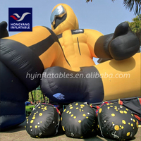 Modèles de figurines gonflables à grande échelle de 8m Écran de 5m et arc gonflable de dessin animé avec accessoire de ventilateur Utilisation d'événement en plein air