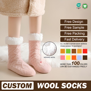 <span class=keywords><strong>Chaussettes</strong></span> en laine mérinos personnalisées pour femmes, <span class=keywords><strong>chaussettes</strong></span> thermiques d'hiver pour la randonnée, <span class=keywords><strong>chaussettes</strong></span> doublées de polaire chaudes, <span class=keywords><strong>chaussettes</strong></span> de <span class=keywords><strong>ski</strong></span> d'extérieur - Product Image 3