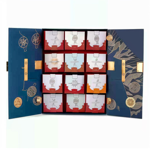 Nuova scatola di visualizzazione cosmetica personalizzata stile calendario dell'avvento lamina d'oro che timbra goffratura opaco laminazione profumo di sparitura - Product Image 2