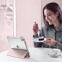 Étui de protection intelligent antichoc en cuir PU avec support pliable et coque arrière transparente pour iPad A16 11 pouces 2025 10e génération 10.9 2022