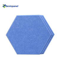 Seninpanel Panneaux acoustiques décoratifs de bureau modernes Panneau d'isolation phonique hexagonal en fibre de polyester Panneau de plafond insonorisé