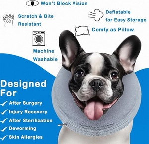 Kalung Donat Pelindung untuk Anjing, Anti Gigit, Anti Cakar, Penutup Rehabilitasi Kesehatan, Kalung Tiup untuk Kucing dan Anjing - Product Image 2