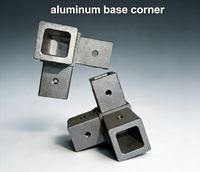 Joint d'angle en aluminium moulé sous pression à 3 voies pour base d'armoire de commande de moteur |   Connecteur de fixation robuste en aluminium moulé sous pression